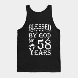 Blessed By God For 58 Years Christian Tank Top